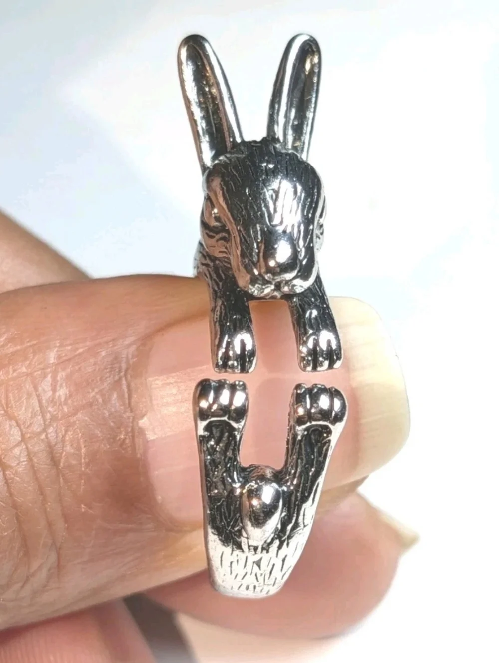 Retro Rabbit Shaped Adjustable Ring Open Ring Fashion Stereoscopic Unisex